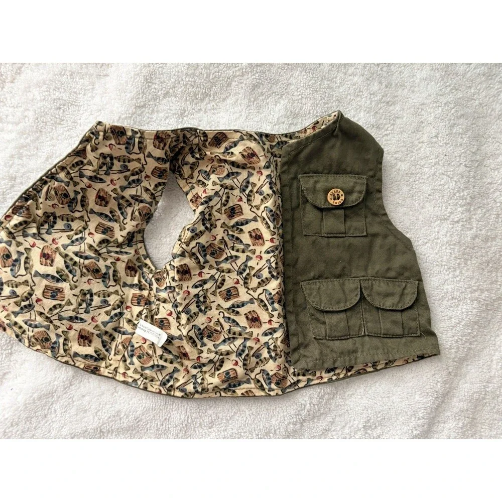 Build A Bear & Boyd's Bears Fishing Outfit Vest and Pants - BAB